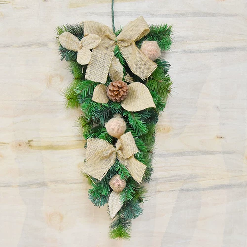 Рождественская гирлянда из ротанга 180 см, 60 см, перевернутая елка, мини настольные елочные украшения, рождественские украшения