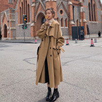 MAJE KARA Wool Coat Women's 2021 Winter New Hepburn Style Long Fashion Loose Wool Coat