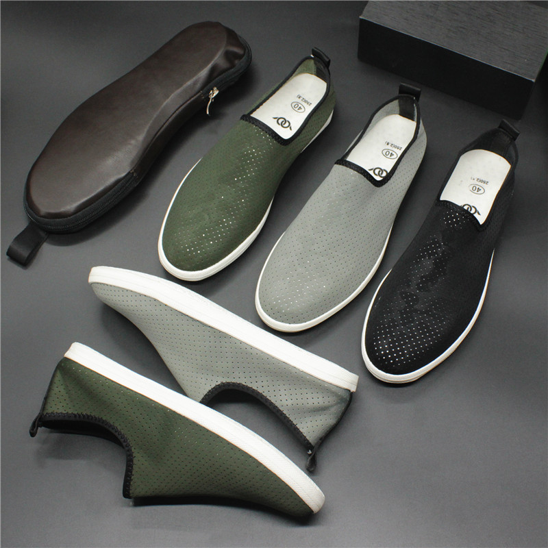 2020 new mesh cloth shoes, breathable lazy men's slip-on holes, men's shoes, summer lightweight, soft-soled sandals for men