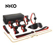 Sm binding tool set handcuffs sex women's supplies love bed utensils flirting collar props mouth ball whip