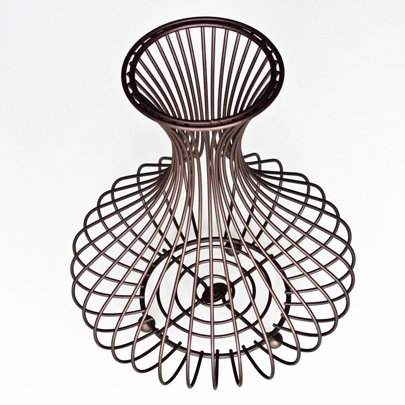 Wine Stopper Containing Basket Iron Art Wine Rack Wine Stopper Home Decoration Eurostyle Oak Stopper Collection Red Wine Stopper American Finishing Frame