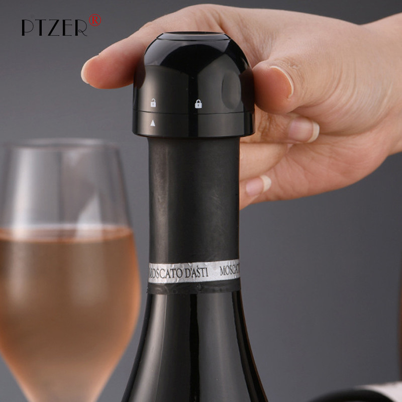 PTZER household champagne stopper sparkling wine fresh-keeping sealed wine stopper liquor drink silicone stopper wine beer bottle stopper