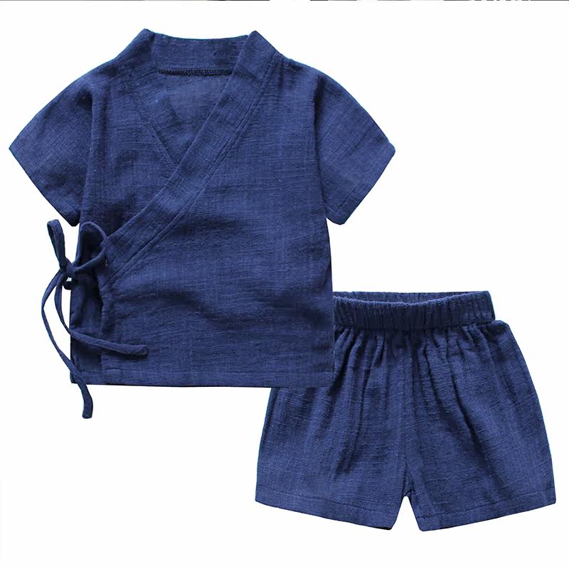 男童短袖套装棉麻婴儿服童装女童宝宝汉服唐装夏装民族风断码清仓