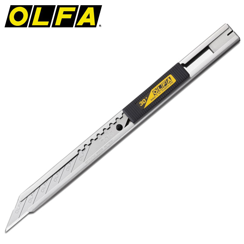 Japan OLFA Ai Li Mei knife SAC-1 (141B) Stainless steel small 30 degree angle utility knife Car film knife Car clothing film to wallpaper knife Small utility knife