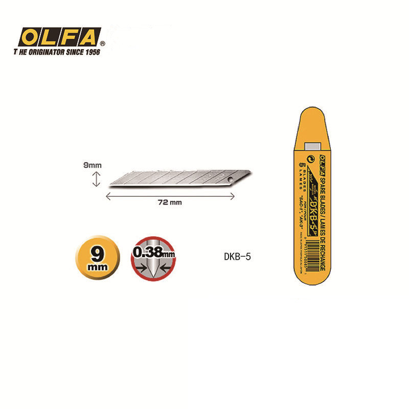 日本OLFA爱利华刀片 30度美工刀片 DKB-5刀片汽车贴膜刀片进口手工刀片