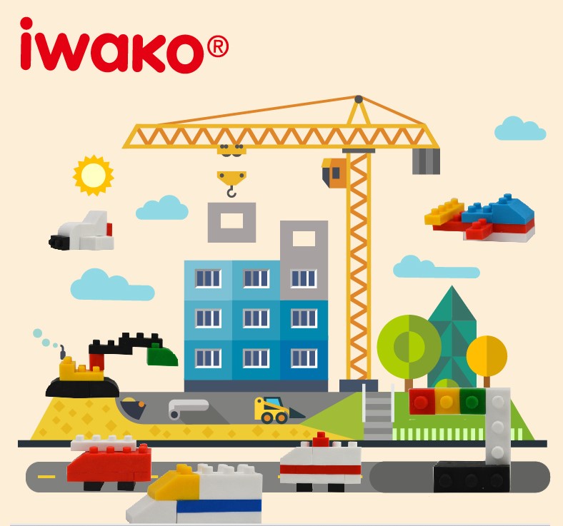 iwako日本进口趣味橡皮岩泽橡皮擦交通工具积木儿童益智拼装橡皮玩具可擦铅笔可爱卡通孩子六一礼物
