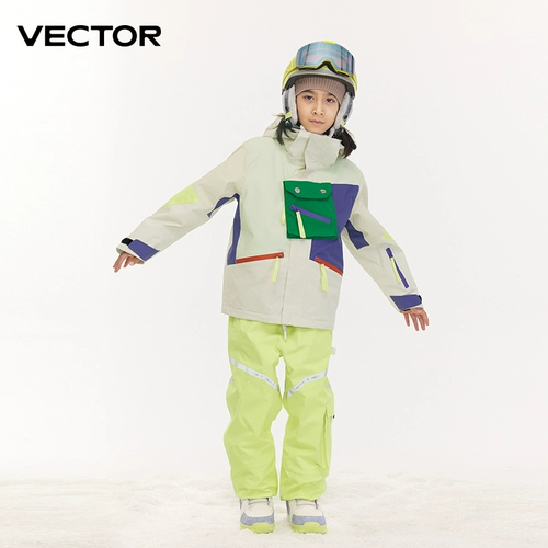 Детский лыжный лыжный костюм, комплект, быстросохнущие удерживающие тепло водонепроницаемые зимние штаны для мальчиков, полный комплект, подходит для подростков