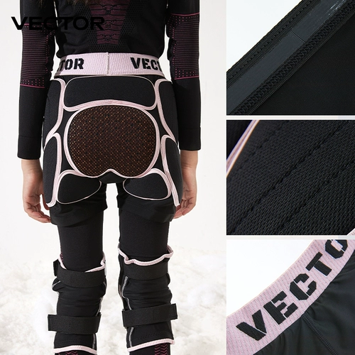 Детское лыжное защитное снаряжение, наколенники, комплект, штаны, защита при падении