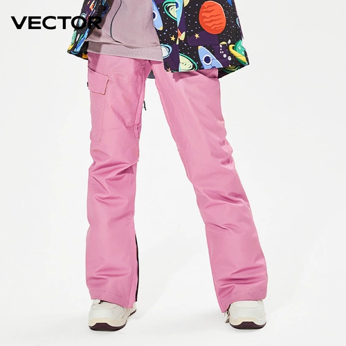 VECTOR Лыжные удерживающие тепло штаны, водонепроницаемый белый ветрозащитный лыжный костюм