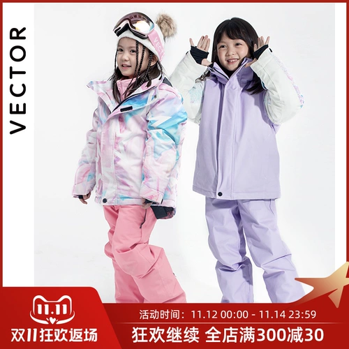 Детский лыжный лыжный костюм, удерживающий тепло водонепроницаемый комплект, ветрозащитный комбинезон для мальчиков, снаряжение