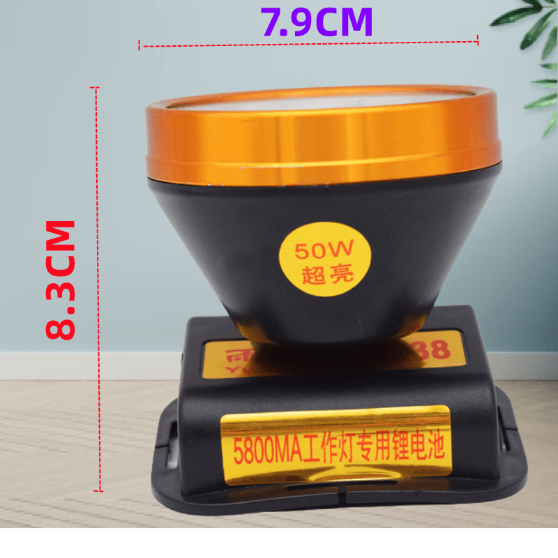 Yuguang 740 super bright LED rechargeable waterproof headset lithium battery 78W headlight flashlight outdoor emergency fishing miner's lamp