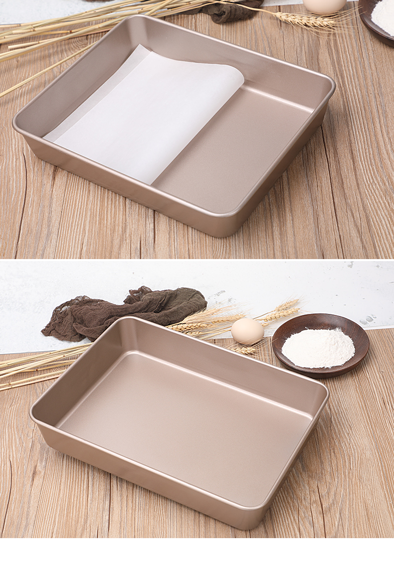 Khay nướng lò với bánh chống dính khuôn bánh quy gia đình nougat bông tuyết giòn bánh mì hình chữ nhật dụng cụ nướng - Tự làm khuôn nướng khuôn bánh nhúng