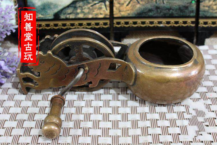 Ancient Play Miscellaneous Water Drop Ink-stone Grinding Ink Toon Brass Drop Wenfang Tetrab Bronze Ware Ink Drop Pendulum with Cat Body Drop-Taobao
