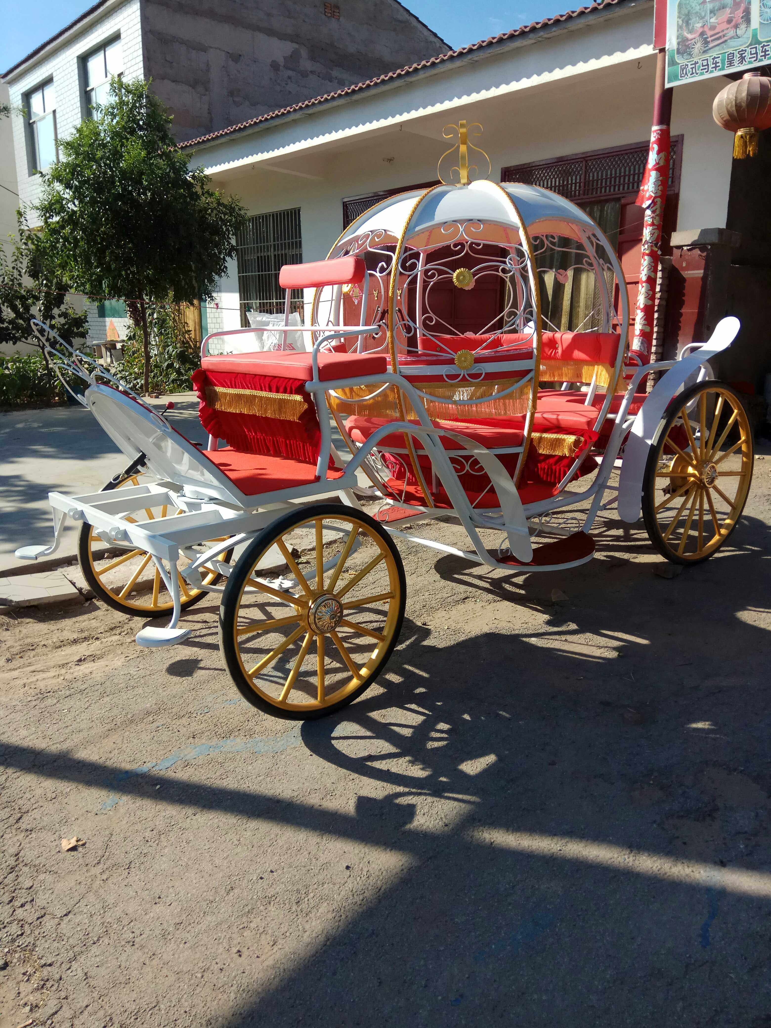 New Pumpkin Princess Carriage Wedding Wedding Carriage Travel Outdoor Exhibition Carriage Quad Carriage Custom Sale