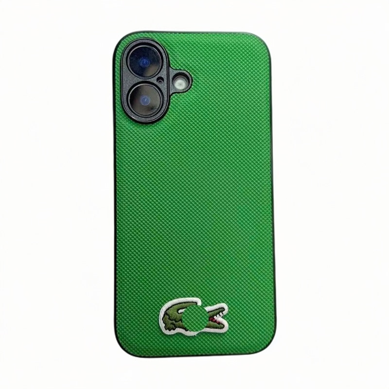 Suitable for Iphone17Promax Diamond Pattern High-Grade Leather Apple 16Pro Mobile Phone Case 14/13 Embroidered Crocodile 15Plus Full-Cover Anti-Fall Trendy Brand European and American Style