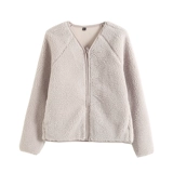 Демисезонная мягкая бархатная куртка, удерживающий тепло бархатный лонгслив, V-образный вырез