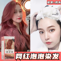 Bubble hair dye pure plant dye at home 2022 popular color powder purple white foam hair dye dyeing