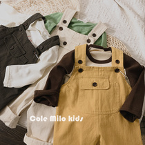 Childrens back with pants Korean version Boomers Casual Loose Pants Girl 2022 New spring foreign air fashion pants