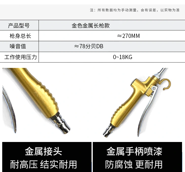 Súng thổi bụi kim loại áp suất cao bằng khí nén mở rộng súng thổi bồ hóng máy bơm không khí thổi bộ súng xe tải súng hơi công cụ khí nén