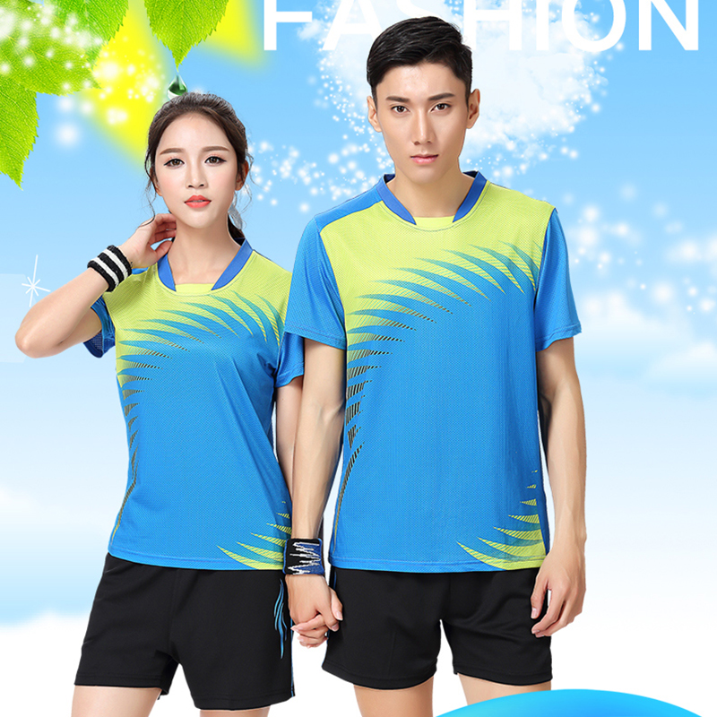 New V-collar volleyball suit for men and women short sleeves shorts Shuttlecock Jersey Training Match Air Volleyball Sports Suit