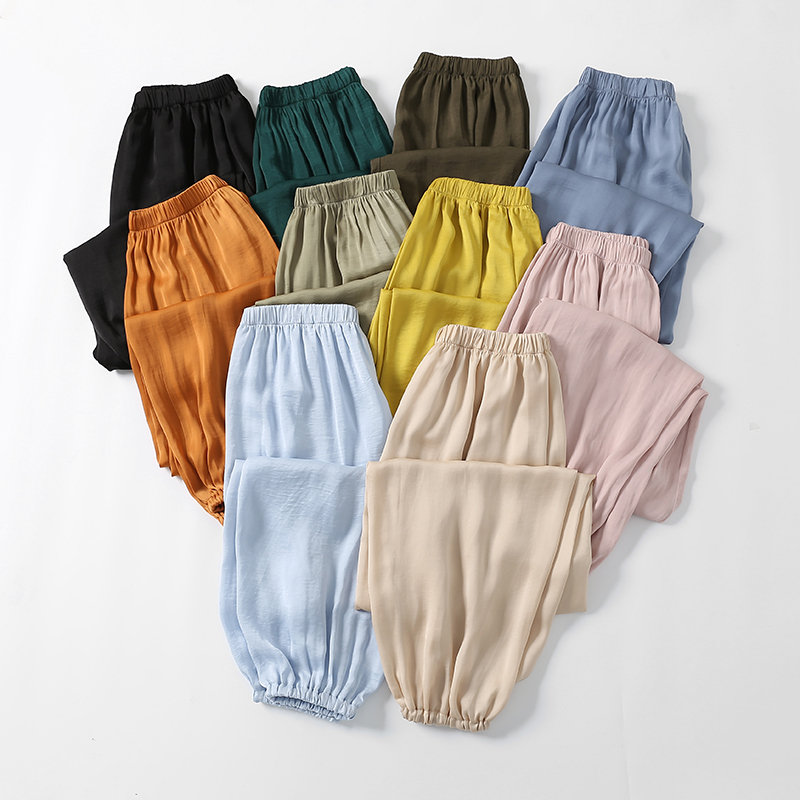 Spring and Summer Cool Pants, 12 Colors, Drapey Retro High-Waisted Cuffed Long Pants, Lantern Pants, Hanfu Leggings, Ice Silk Anti-Mosquito Pants Spring and Summer Cool Pants, 12 Colors, Drapey Retro High-Waisted Cuffed Long Pants, Lantern Pants, Hanfu Leggings, Ice Silk Anti-Mosquito Pants