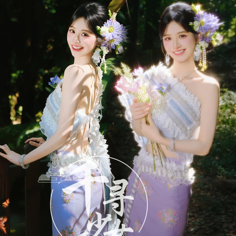New Style Studio Dai Ethnic Girl's Fresh and High-End Girly Style Personal Portrait Art Photo Photography Clothing New Style Studio Dai Ethnic Girl's Fresh and High-End Girly Style Personal Portrait Art Photo Photography Clothing