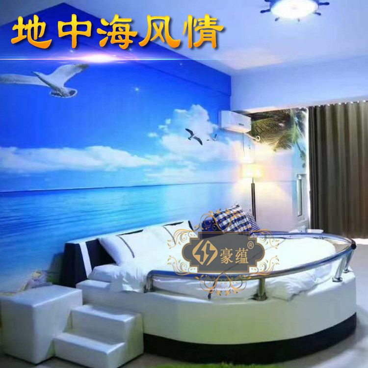 Hotel Boat Bed Themed Guesthouse Spice boat Bed Special Boat Shaped Water Bed Electric Bed Spice Round Bed Intelligence