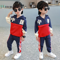 Childrens clothes boy Spring clothing suit 2022 New Yangqi Spring autumn season trendy Shuai Guoqi Movement Two sets