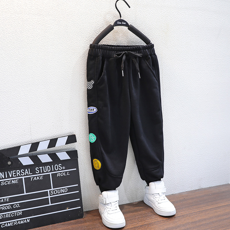 Children Spring Dress Pants Boy Pure Cotton Sweatpants 2021 Spring Autumn Baby Sports Pants New Boy Casual Trendy