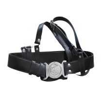 Black security belt security uniform belt accessories security cross-body belt training belt white armed belt