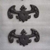 Antique Chinese ancient building gate Cast iron bat flower bubble nail corner guard corner strip handle Town house evil spirits decorative bat
