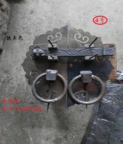 Antique old-fashioned door latch Door bolt Surface mounted wooden door latch Cast iron beast head door nose vintage padlock door buckle