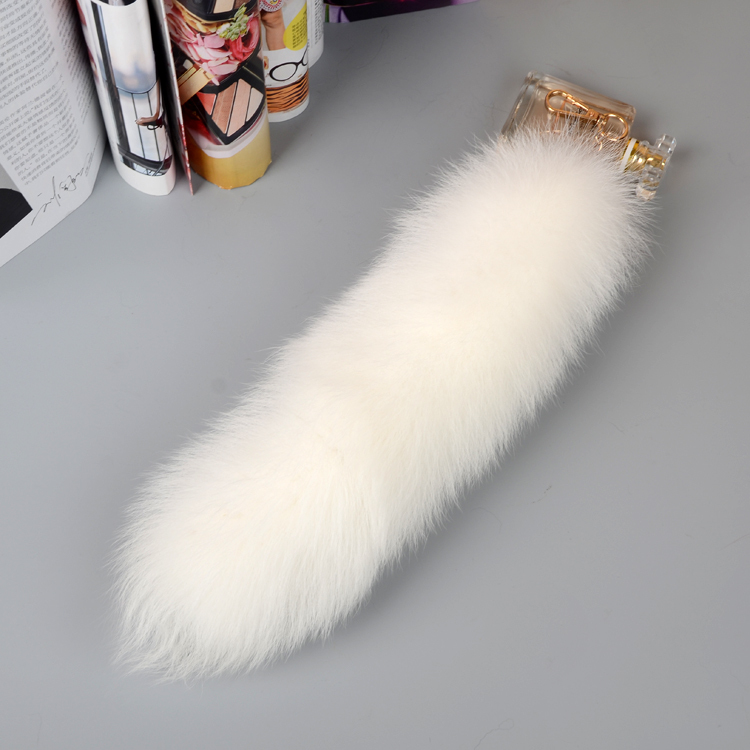Real Fur Fox Tail Bag Charm Fox Tail White Fox Accessory Dance Performance Bag Keychain Car Pendant Real Fur Fox Tail Bag Charm Fox Tail White Fox Accessory Dance Performance Bag Keychain Car Pendant