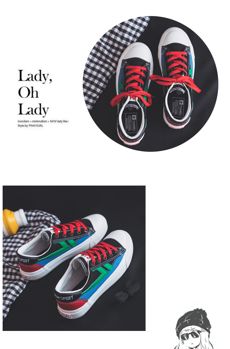 Xia 2018 giày vải gai dầu nữ sinh viên phiên bản Hàn Quốc của Harajuku ulzzang retro cổng gió chic nhỏ màu trắng hoang dã giầy anta nữ