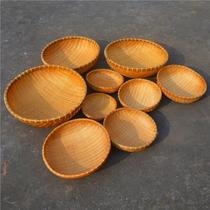 Bamboo dustpan round Shau Ji bamboo sieve farm bamboo products storage basket household with perforated fruit basket washing round basket