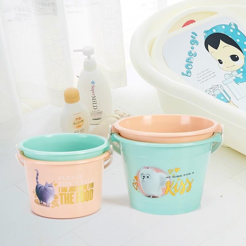 New hand plastic small bucket Children's beach digging sand toy storage bucket Baby mini bucket thickened bucket
