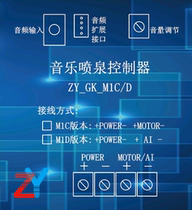 Large and small music fountain Internet celebrity shouting fountain dining table jumping spring controller voice control module amusement landscape outdoor