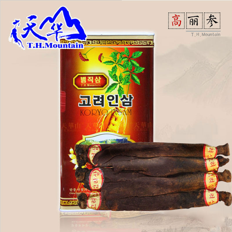 Tianhua Mountain Gordon ginseng iron box of direct ginseng whole Korean ginseng red ginseng 150g free slicing