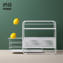 Na Valley Kitchen Sewer rack Pushers Push-and-pull Home Goods Double pull-out Home Condiments Storage Racks
