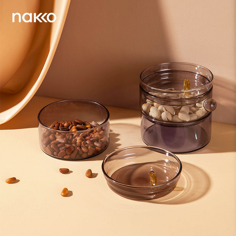 Natto storage tank glass containing tank Jewelry Containing Box Nordic snacks Home containing box Decorative Pendulum