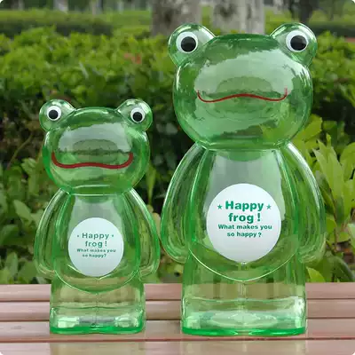 Large transparent piggy bank bear deposit box creative cute cartoon money box practical children's gift small gift