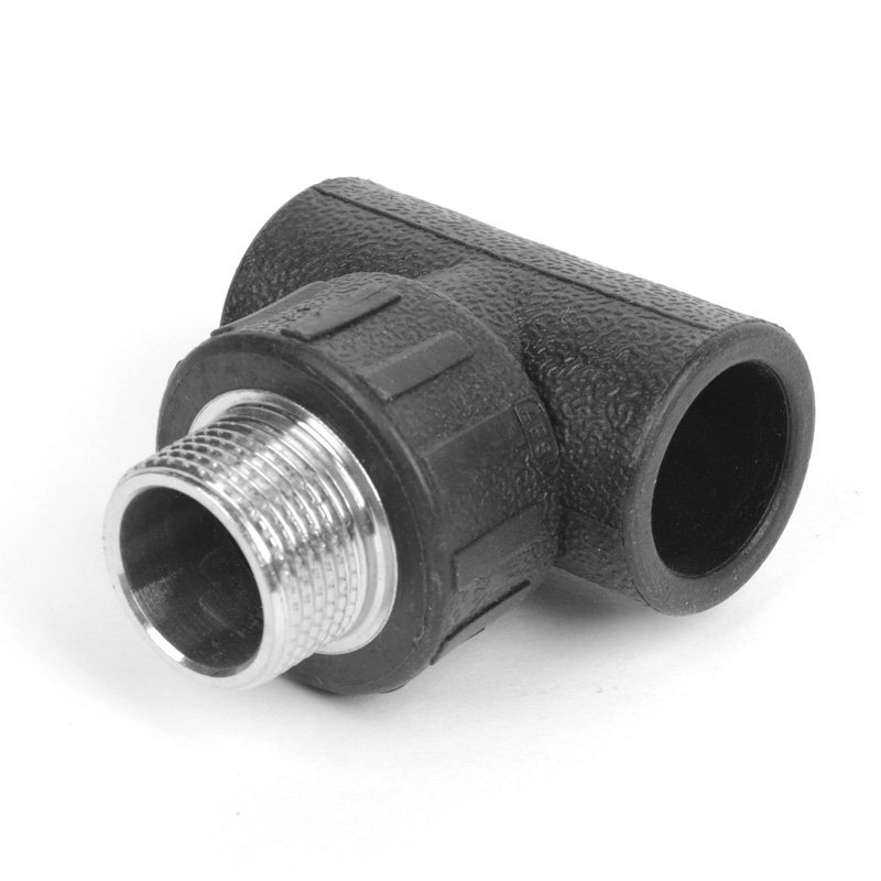 PE external wire tee hot melt external tooth 20 20 25 32 4 6 points 1 6 405063 Drinking water pipe accessories