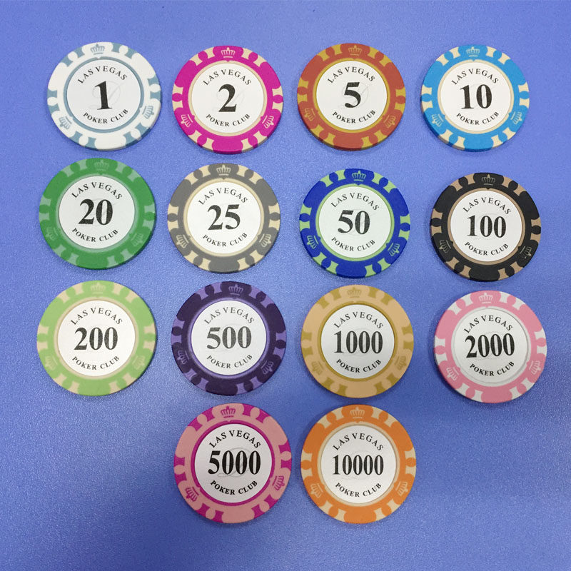 Chip manufacturers are now supplying 14 grams of clay chips Texas Hold'em chips Mahjong entertainment game coins can be customized