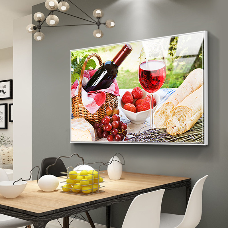 Modern minimalist dining room Fruit Decorative Painting Single-frame Painting Hotel Mural Painting Wall Painting Crystal Painting Wine Glass