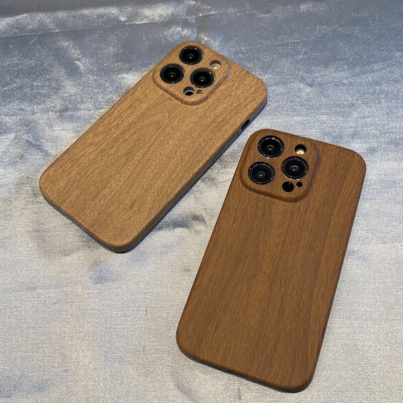 16 High-End Wood Grain 15Pro Compatible iPhone 14 Phone Case 17 Apple 13Promax Ultra-Thin 12 Leather Anti-Drop Case for Men and Women 11 Simple Niche Soft Case 15Plus Soft Case Protective Cover
