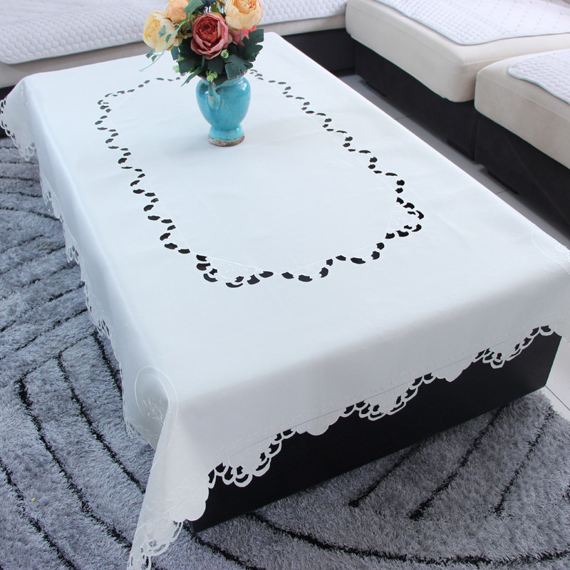 Foreign trade original Satin hollow embroidery tea tablecloth TV air conditioned bedside cabinet dust cover