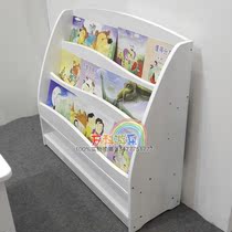 Kindergarten Nordic modern childrens white aristocratic bookshelf wave against the wall bookshelf book shelf book storage rack