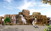 Creative Garden GRC childrens amusement park sculpture cement construction simulation stone rockery cement rockery fortune tree