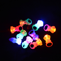 LED flash rotating creative ring Colorful light opening diamond luminous rose flower Six day childrens small gift