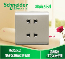 Schneider switch socket Fengshang intoxicated Jin Fengshang Jin 2-2 plug four-hole socket panel